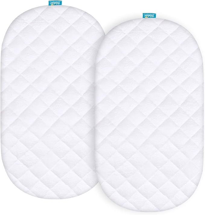 Waterproof Bassinet Mattress Pad Cover for UPPAbaby Bassinet, 2 Pack, Ultra Soft Surface, Breathable and Easy Care