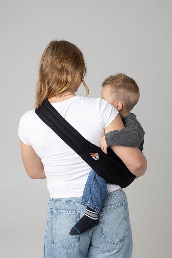 Mabē Monarch Toddler Sling Carrier – Ergonomic Hip Carry Support for Toddlers – Adjustable and Breathable Sling for Easy Up/Down & Comfortable Holding (16–45 lbs, Black)
