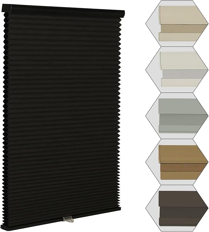 MYshade Cordless Cellular Windows Shades Blackout Blinds for Windows Easy to Install