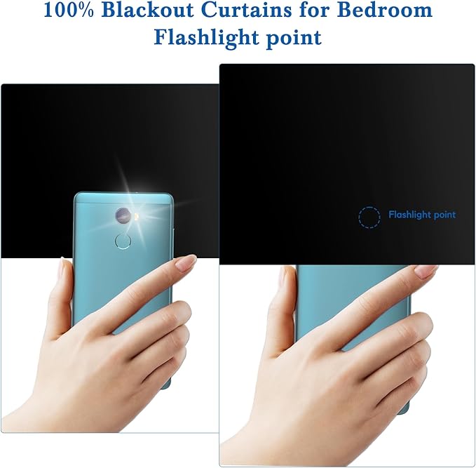 100% Blackout Curtains for Bedroom, No Drill Portable DIY Window Blinds,118"" x 57"" Window Shades & Blackout Blinds with Stickers & Tabs for Indoor Baby Nursery, Travel, Dorm Room