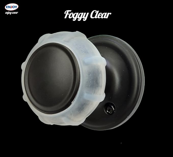 Enjoy Cover - Silicone Door knob Grips Nonslip Fits All Door Knob Universal Size 4 Pack (Foggy Clear)