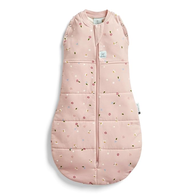 ergoPouch Cocoon Swaddle Sack 1.0 TOG - Baby Sleep Sack, Gentle Snug Fit Helps Calm Startle Reflex, Ideal for Arms In/Out Sleeping, Soft Breathable Fabric for Better Sleep (6-12 Months, Daisies)