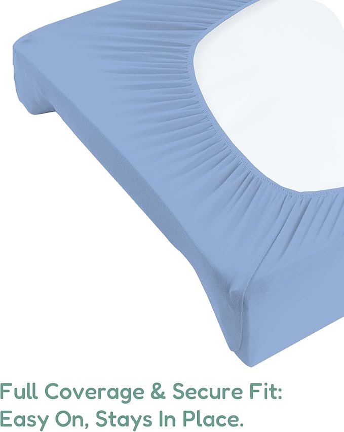 Extra Stretchy Changing Pad Cover, Ultra Soft Premium Jersey Knit Changing Pad Sheets, Unisex for Boys Girls, Fits All Standard Changing Tables/Dresser Tops - 2 Pack