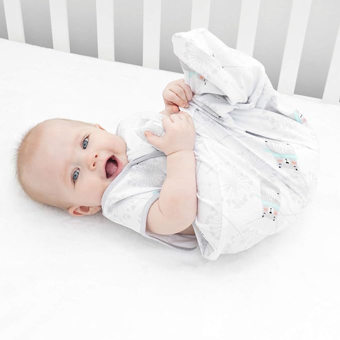 TILLYOU 2 Pack Baby Sleep Sack 12-18 Months 100% Cotton Wearable Blanket 0.5 TOG Sleeveless Summer Sleep Sacks with 2-Way Zipper, Gray Bear & White