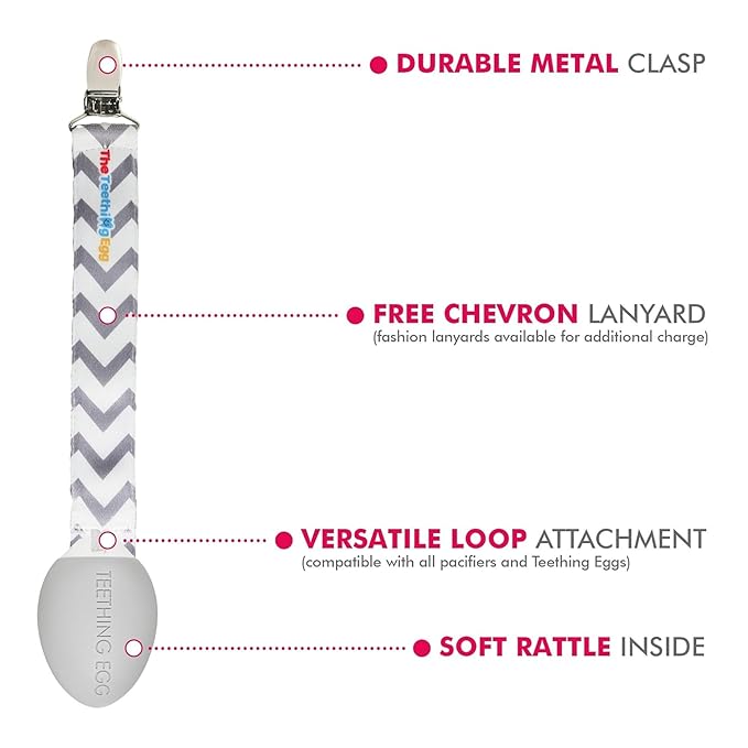 The Teething Egg and Grippie Ring - Baby Development Toys, Teether for 3, 4, 6, 12 Up to 18 Months Old Boy or Girl, Sensory Toys, A Baby Registry Must Have, Gray