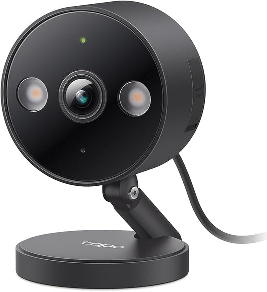 Tapo 2K+ Indoor/Outdoor Wired Security Camera - Person/Pet/Vehicle Detection, Baby Monitoring, Color Night Vision, IP66 Weather Resistant, Subscription-Free Local Storage or Optional Cloud, C121