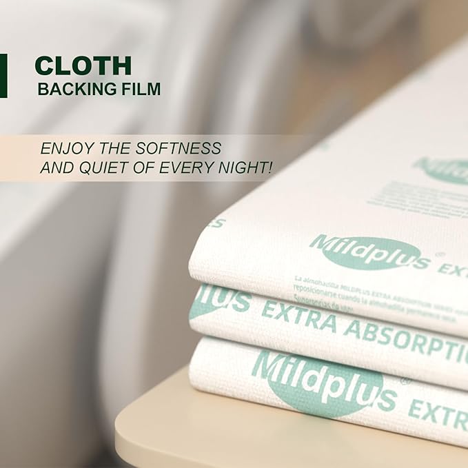 MILDPLUS Heavy Duty Underpads 36x44 Super Sized Chucks Pads 185 Grams Disposable Bed Pads with Strength Cloth Backing Extra Absorption for Incontinence (20 Count, Discreet Packaging)