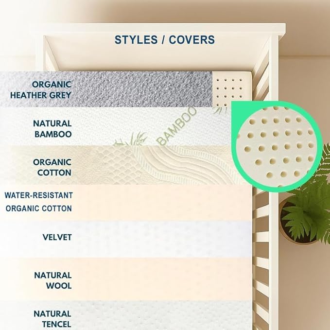ORGANIC TEXTILES Organic Baby Mattress Topper with Tencel Cover - GOLS/GOTS Certified - Breathable, Hypoallergenic, 3" Mini Sleeper (31"x18")