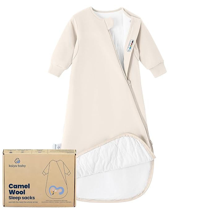 Unisex Sleeping Bag for Babies and Toddlers 1.0 Tog Sleep Sack 0-6 Months, Newborn Sleep Sack, Wearable Blanket Baby, One Piece Long Sleeves, Gifts for Baby