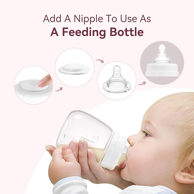 TOVVILD Replacement Pump Bottles for Spectra/Motif Luna/Most Wide-Mouth Flanges, S1 S2 Milk Storage Bottle for Pumping, 6oz/180ml