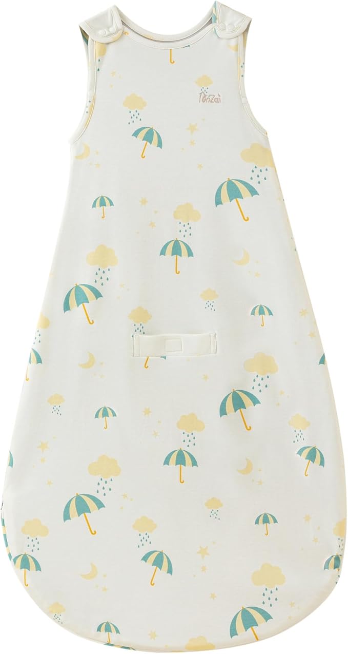 AnZai Merino Wool & Organic Cotton Sleep Sack for 2-24 Months - 2 Way Zipper Adjustable Sleeping Bag, Year Round