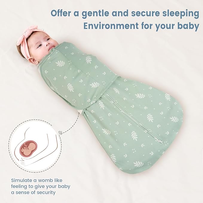 ZIGJOY Baby Swaddle Sleep Sack, 1.0 TOG Sleep Sack Swaddles for Newborns & infant 0-6 Months 100% Cotton Baby Wearable Blanket for Newborn Registry Essentials