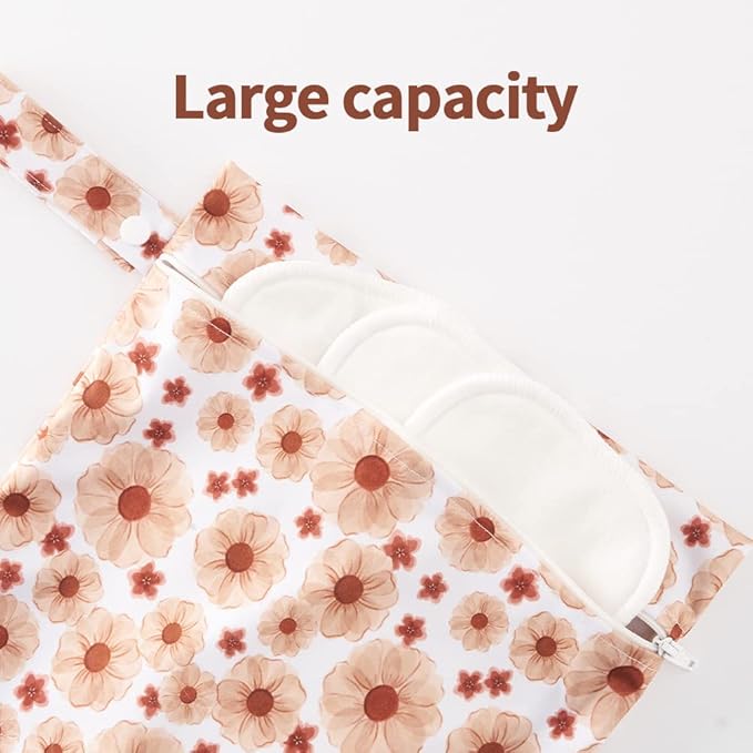Happy Flute 3 Set Wet Bag Storage Bag Waterproof Washable Travel Bags, Beach, Pool, Gym Bag for Swimsuits & Wet Clothes for Baby(Leaf)