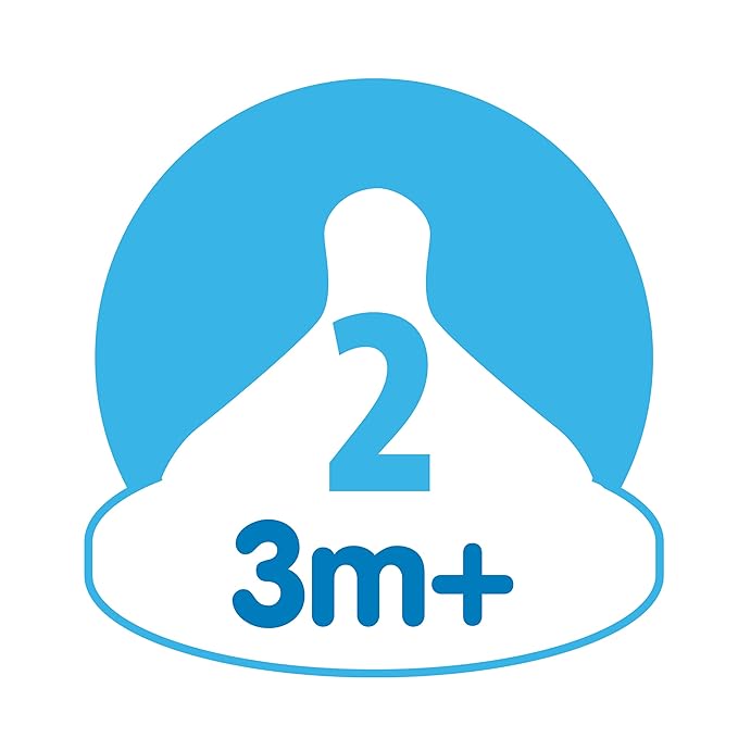 Dr. Brown's Natural Flow Level 2 Wide-Neck Baby Bottle Silicone Nipple, Medium Flow, 3m+ & Natural Flow Level 2 Narrow Baby Bottle Silicone Nipple, Medium Flow, 3m+