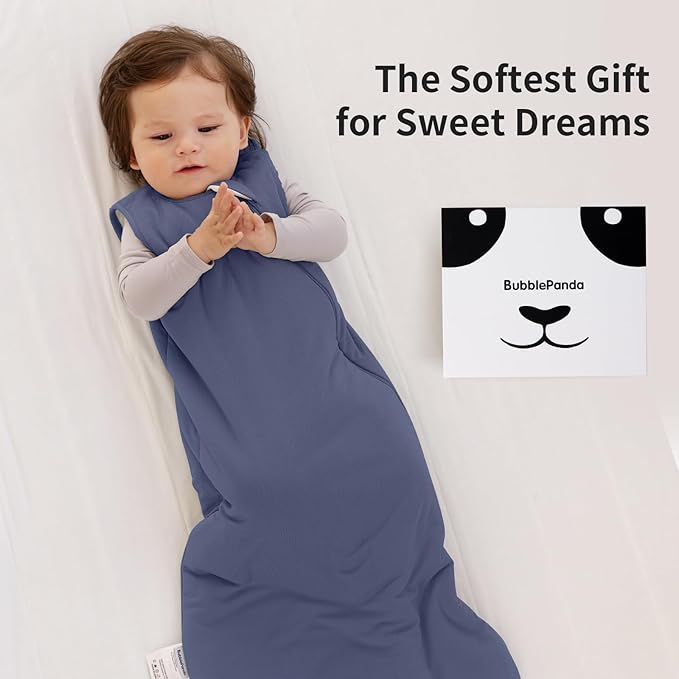 BubblePanda Modal Sleep Sack 0-6 Months 1.0 Tog Super Soft Baby Sleep Sack 3-6 Months for Infant 2-Way Zipper Newborn Wearable Blanket 0-3 Months