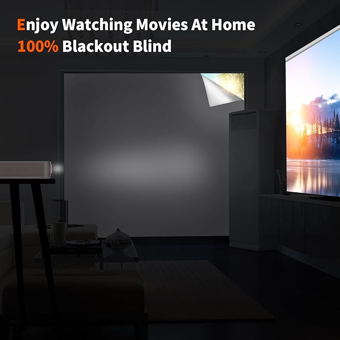 100% Blackout Blind Curtains Window Cover White (39"x 59") [DIY Cut to Any Size or Shape] [Hook & Loop Tabs][ Portable Bags for Travel ] [Light & UV Blocking ] for House,Baby Nursery,Apartment