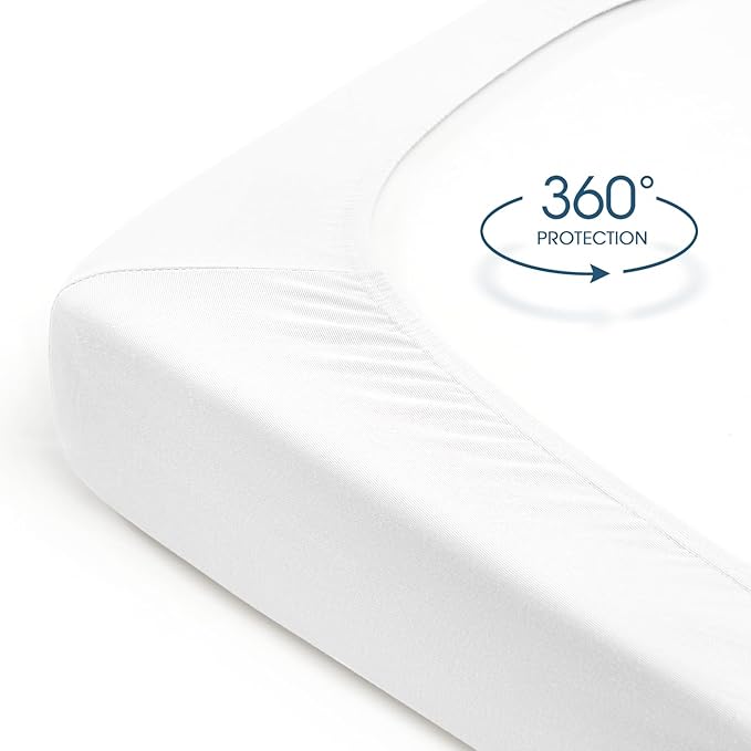 GRSSDER Jersey Crib Sheets for Boys and Girls, Stretchy Ultra Soft Crib Fitted Sheets Set 2 Pack, Universal Fit All Standard Crib Mattress Pads Safe and Snug, Natural White