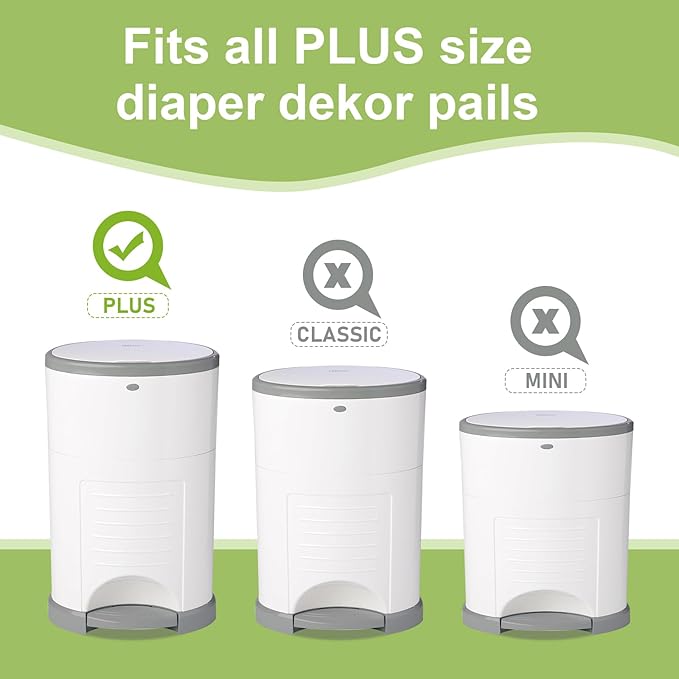 USBOO Refills Compatible with Dekor Plus Diaper Pail | 8 Pack | Disposable Diaper Pail Refill | Extra Thickness | Diaper Trash Bags | Cherry Blossom Scented | Holds up to 4640 Diapers