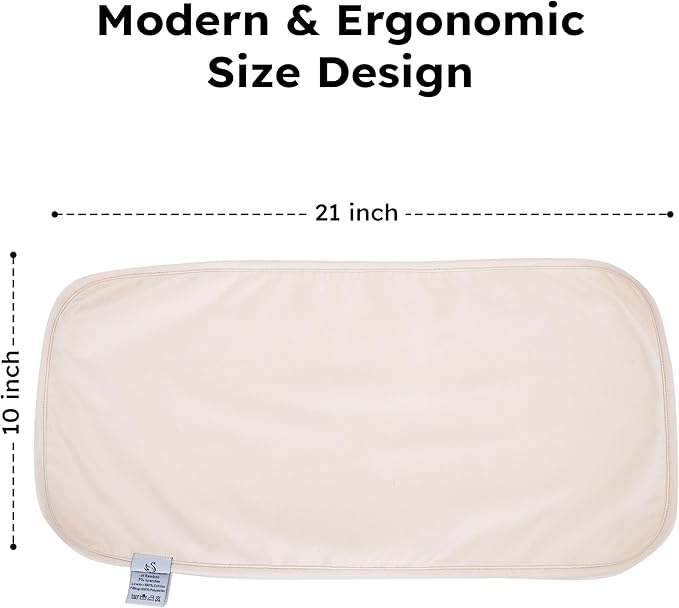 SWaddle AN Premium Baby Burp Cloths, Extra Soft Spit Up Rags with 3 Absorbent Layers, 21" x 10" Size, Sand