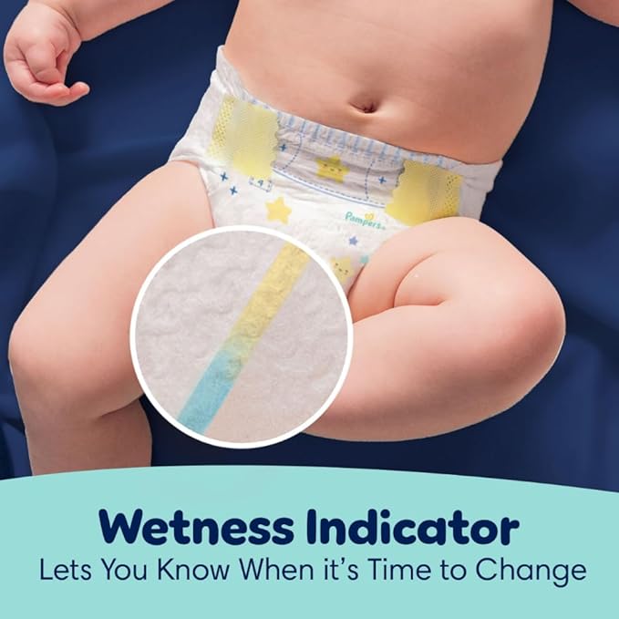 Pampers ZZZ Overnight Diapers, Size 6 (35+ lbs), 72 Count, Nighttime Protection Disposable Baby Diaper, Night Time Leak and Skin Protection