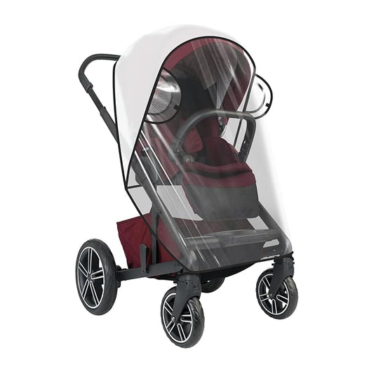 Universal Rain Cover Compatible with Nuna Stroller, Waterproof Weather Shield, Clear Protective Cover with Ventilation, Travel-Ready Stroller Accessory
