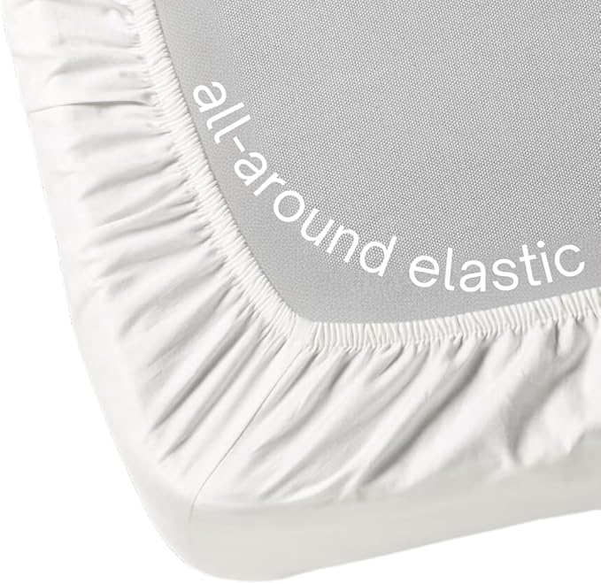 100% Cotton Fitted Sheet Only - Deep Pocket up to 16inch - All-Around Elastic - T-Shirt Fabric Jersey Knit - Extra Soft - Easy Fit - All Season - Comfy (White, Queen)