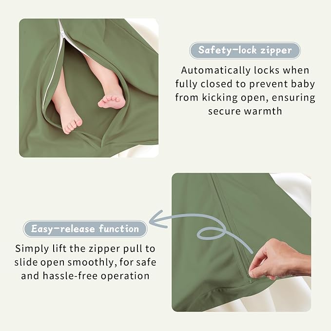 Wrrernsin Baby Sleep Sack 12-18 Months Baby Wearable Blanket 100% Cotton TOG 0.5 2-Way Zipper Newborn Sleeping Bag, 3 Pack Comfy Lightweight Sleep Sacks for Babies