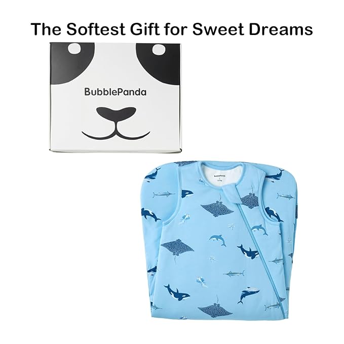 BubblePanda Rayon Made from Bamboo Sleep Sack 2t-3t 1.0 Tog Soft Toddler Sleeping Sack 24-36 Months for Babies 2-Way Zipper Baby Wearable Blanket