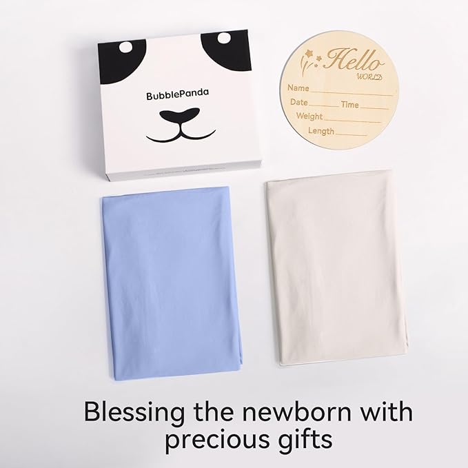 Rayon Made from Bamboo Baby Swaddle Blanket,2 Pack Soft & Breathable Receiving Blankets for Infant Newborn, Swaddle Wrap for Babies Girl and Boy, 47 x 47 Inch, (Slate & Sage)