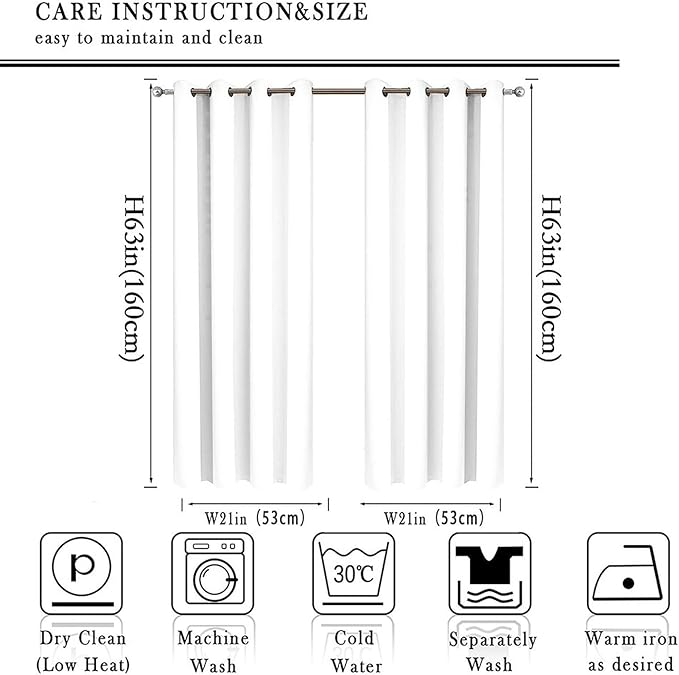 Kids Blackout Curtains ，Grommet Thermal Insulated Room Darkening Printed Cute Sailor Cartoon Sailboat Nursery and Kids Bedroom Curtains 42x63inch(107x160cm), White-style7