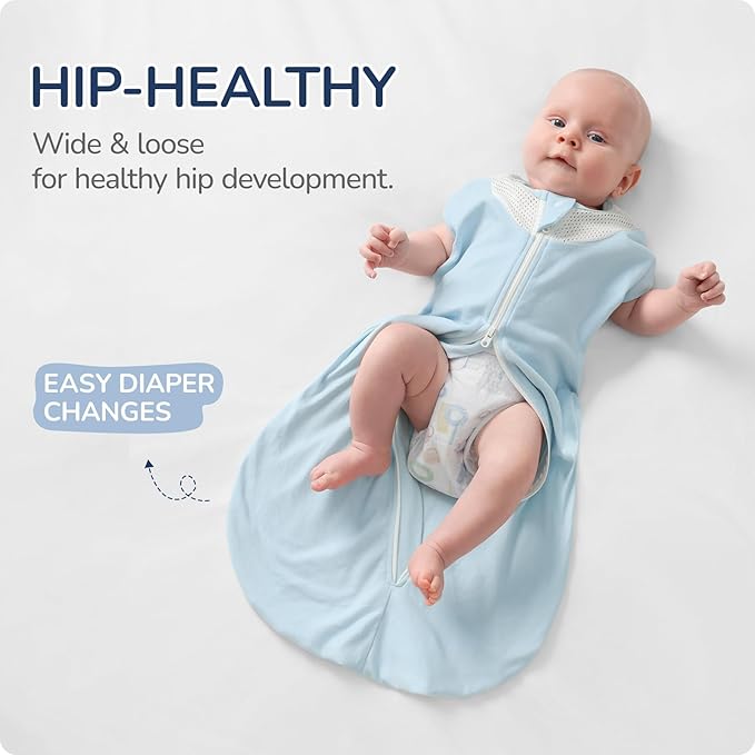 Swaddles for Newborns, Safe Sleep Swaddle Sack with Mesh Design, 100% Cotton, 3-Way Adjustable Transitional Swaddle