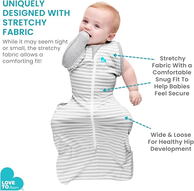 Love to Dream Swaddle UP, Transition Bag Warm 2.5 TOG, Gently Help Baby Safely Transition from Being Swaddled to Arms Free