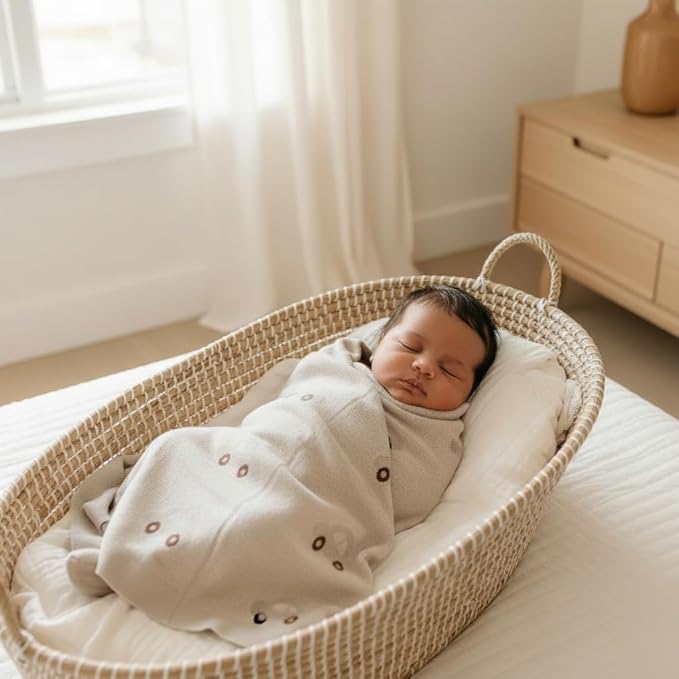 Baby Receiving Blanket for Boys 100% Cotton Buttery Soft Cozy Receiving Swaddle Stroller Blanket for Shower Gift Registry for Newborns, Infants, Toddlers (Cars - Oat)