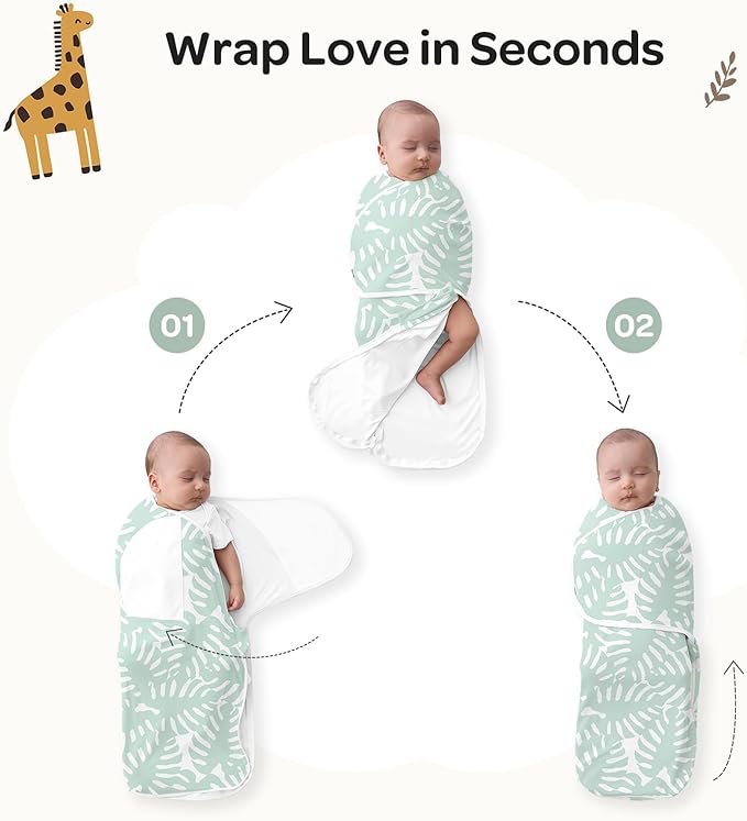 Momcozy Swaddles for Newborns, Quiet Fastener Suitable for Infant 0-3 Months, New-Parent-Friendly Swaddle Sack, Reduce Startle Reflex, Newborn Boys Girls Registry Essentials, 2-Pack, Bravery