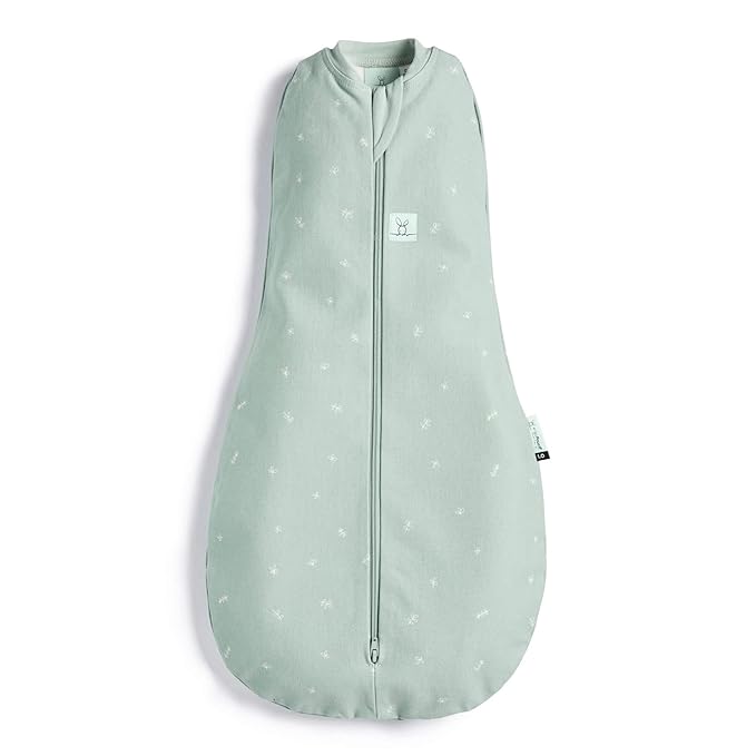 ergoPouch Cocoon Swaddle Sack 0.2 TOG - Baby Sleep Sack, Gentle Snug Fit Helps Calm Startle Reflex, Ideal for Arms In/Out Sleeping, Soft Breathable Fabric for Better Sleep (0-3 Months, Sage)