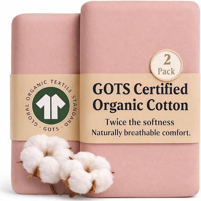 GOTS Organic Bedside Bassinet Sheets 33x20 for Maxi COSI Iora, Cowiewie, Baby Delight, Mika Micky, Ronbei, Koola Baby Bond, Kidsclub, Luxury Turkish Cotton - Rectangle 32x19-33x20