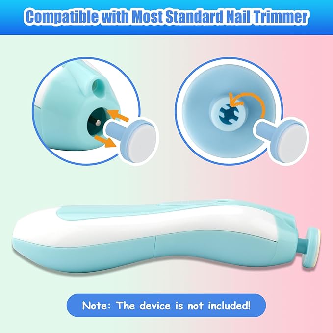 12 Pieces Baby Nail File Pads Nail Trimmer Replacement Pads Electric Baby Nail Grinding Heads for Standard Electric Kid Nail Trimmer Suits to Newborn and Adults