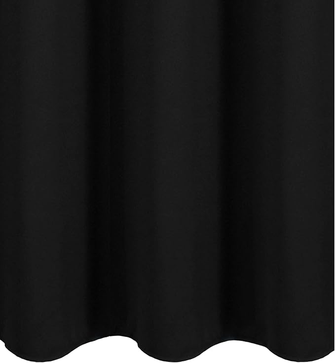 LEMOMO 100% Blackout Curtains 38 x 84 Inch Black Curtains 2 Panels Darkening Thermal Insulated Bedroom Curtains