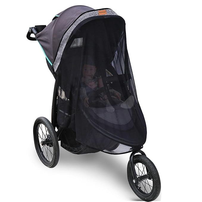 Stroller Sun Shade - Universal Stroller Sun Shade for Travel Strollers, Jogging Strollers; Baby and Toddler Travel Essential; Safely Blocks Up to 97% of UV, Easy to Install