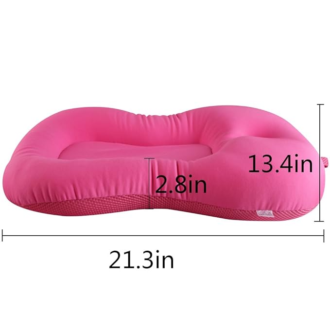 Baby Bath Mat, KAKIBLIN Baby Bathtub Cushion Soft Anti-Slip Bath Pad 0-6 Month Infant Bath Pillow, Pink