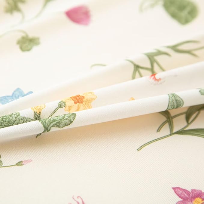 SDIII Floral Pack N Play Sheets Fitted 2 Pack Stretchy Microfiber Jersey Knit Flower Mini Crib Sheets for Mattress 38x26 Soft Toddler Playard Bedding