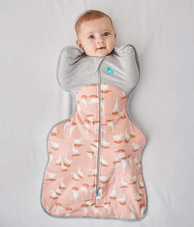 Love to Dream Warm Swaddle UP 2.5 TOG Baby Sleep Sack for Autumn & Winter | Arms Up Position for Self-Soothing, Calms Startle Reflex | Medium 13-19 lbs, Dusty Pink