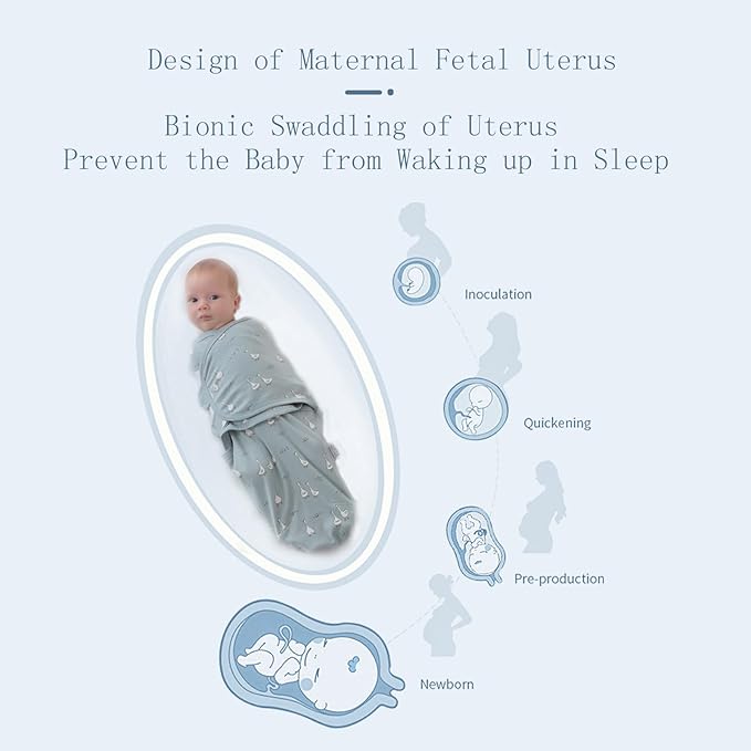 insular Baby Swaddle Wrap, Swaddle Blanket for Newborn and Infant, Adjustable Swaddling Set for Boy and Girl, Soft Cotton Baby Sleep Sack 3 Pack, Duck, Medium(3-6 Month)