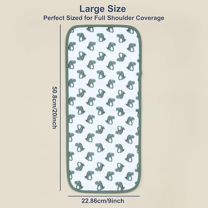 Hakochia Burp Cloths for Baby Boy & Girl Organic Cotton Large Unisex Burp Clothes Extra Absorbent Soft Neutral Burping Rags Spit Up Cloth Sets for Newborns 8 Pack