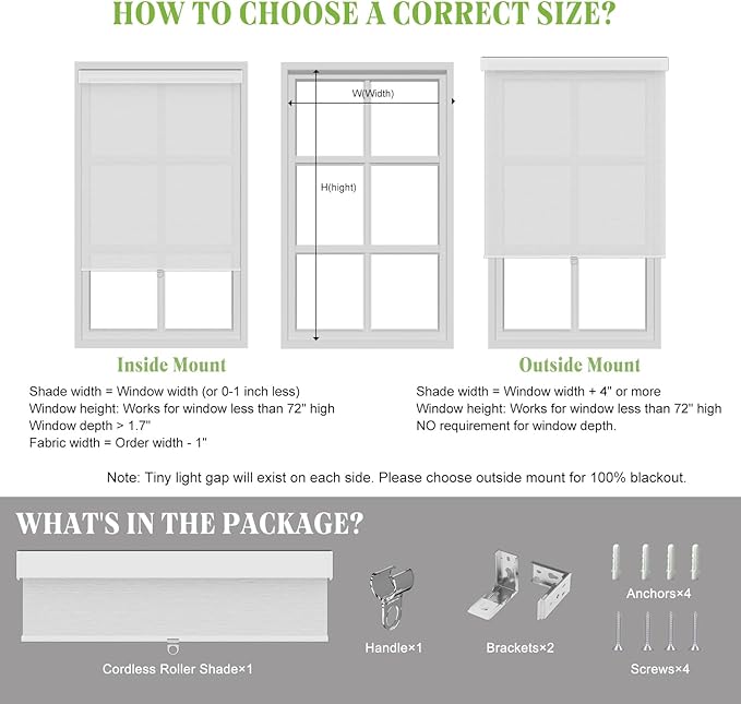 Blackout Roller Shades Blinds for Windows, Free-Stop Cordless Roller Shades with Valance, Thermal Insulated Fabric Window Blinds UV Protection for Home, Bedroom, Deep Grey, 42" W x 72" H