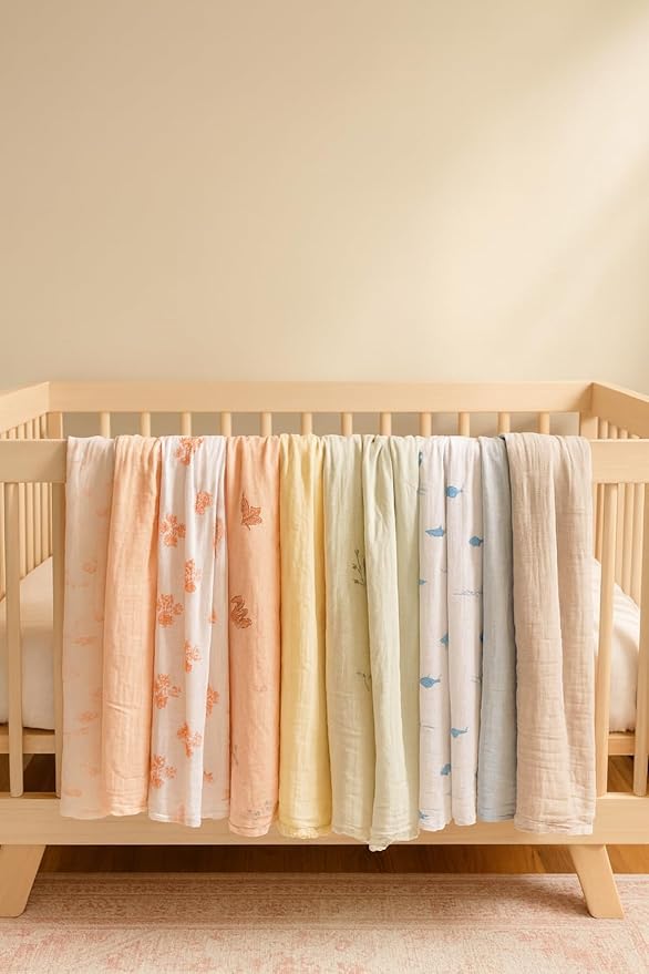 Soft 100% Cotton Swaddles for Newborns, 2- Pack - Large, Breathable Baby Blanket - Versatile, Durable Muslin Swaddle Blankets - Perfect Newborn Essentials