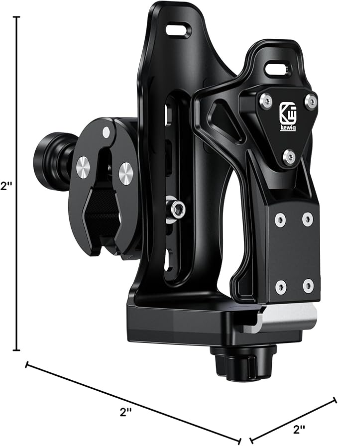 Kewig Anti-Theft Motorcycle Cup Holder, Extra Large Adjustable Size Bike Water Bottle Holder for 1.95 – 3.6" Diameter Bottles, Motorcycle Drink Holder for Stroller, Moto, Bicycle, Scooter, Wheelchair