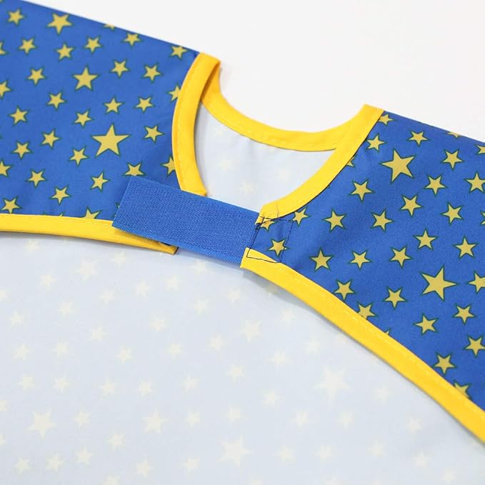 Plie Long Sleeve Waterproof Bib for Toddlers – Soft Feeding Smock for Baby Mealtime, Self-Feeding, BPA-Free, Easy Clean