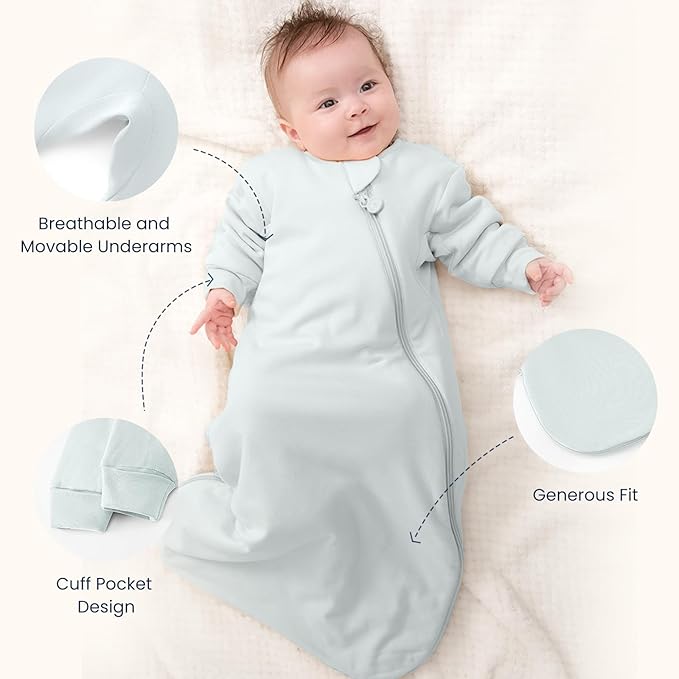 Unisex Sleeping Bag for Babies and Toddlers 1.0 Tog Sleep Sack 18-36 Months, Newborn Sleep Sack, Wearable Blanket Baby, One Piece Long Sleeves, Gifts for Baby