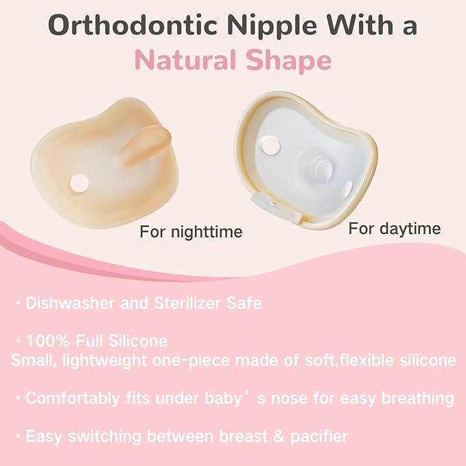 COMI Natural Glass Baby Bottles for Breastfeeding Babies,Newborn Anti-Colic Baby Bottle Set with Slow Flow Nipple,0-3 Months,BPA-Free,4 oz,2 Pack